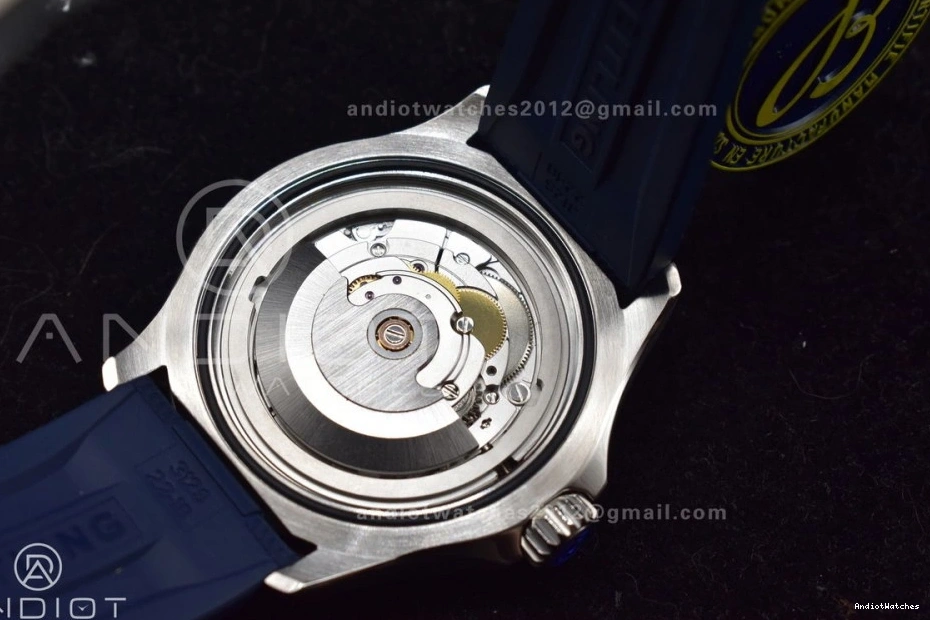 Best Edition 1:1 Dial on Contemporary 1168 A BLSF Strap Blue SS Automatic SuperOcean Blue 42 Rubber 0816